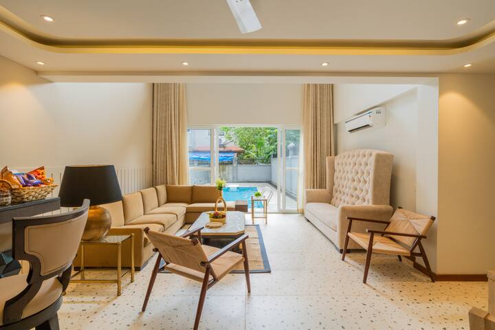 Solace AquaVista 4-BHK Secondary · Tropical Retreat W/ Pvt Pool, Lounge Area & Bar