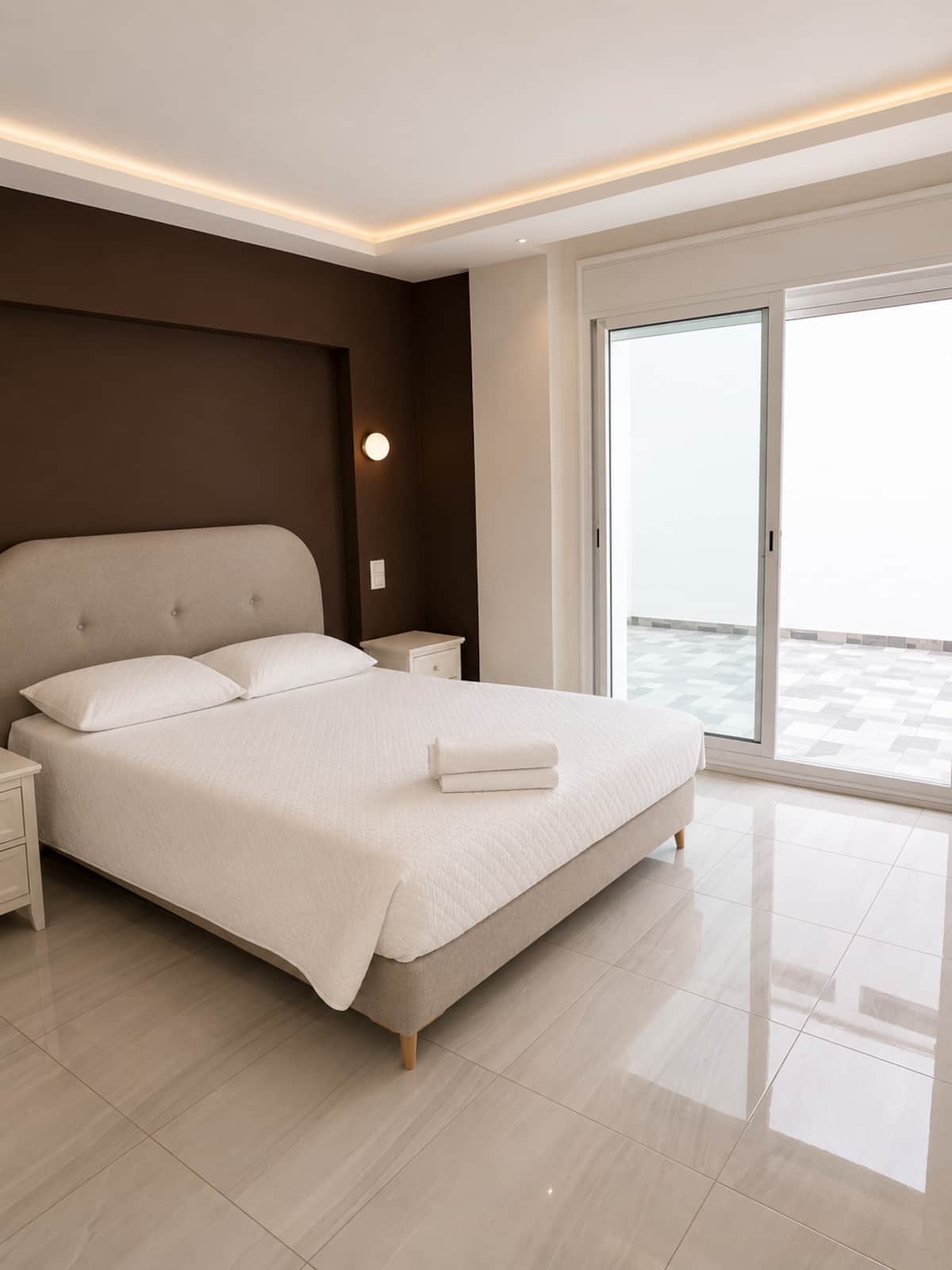 Appartement 3 chambres — haut de gamme, vue piscine — Chambre 1