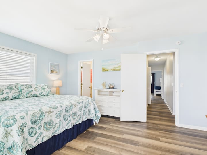 Master suite includes King Bed, smart TV, private bathroom plus access to a private ocean view balcony