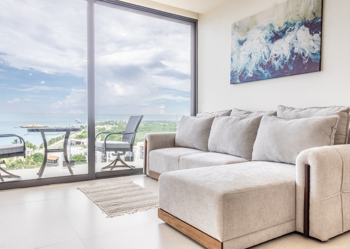 Top performing Airbnb: Sea View Getaway Cozumel - Top Floor in Cozumel