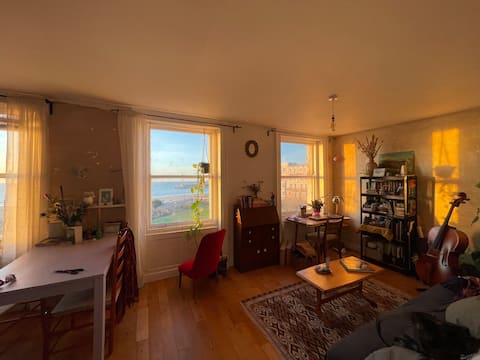 Top performing Airbnb: Inspiring sea-front period flat in Manston