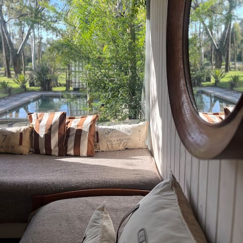 Popular Airbnb listing: Casa Nido · Pool and Jacuzzi in the Forest. in Sauce De Portezuelo