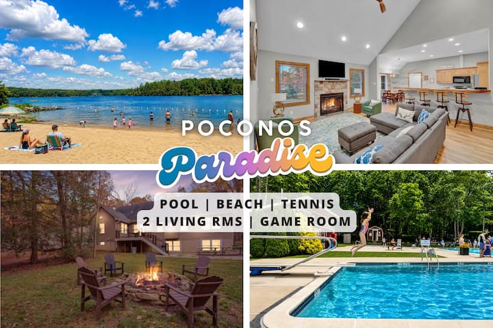 Lake Retreat W/ Beach, Hottub, Pool, Tennis, Games - Jim Thorpe, PA