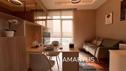 Amaryllis by Eden | Stylish 1BR + Netflix @Puri