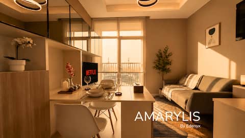 Amaryllis by Eden | Stylish 1BR + Netflix @Puri