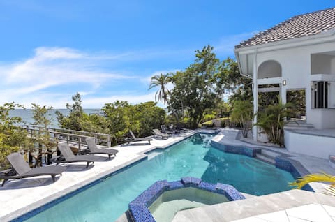 LUXE Waterfront Mansion | Pool + Game Room