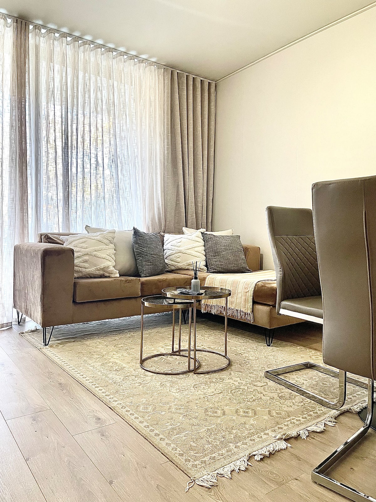 One Rosebank apartment interior — living area with modern finishes