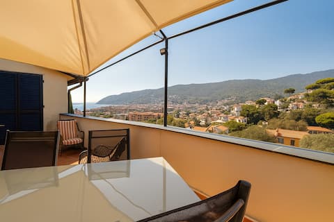 Horizon Terrace Andora - Sea View and Free Parking