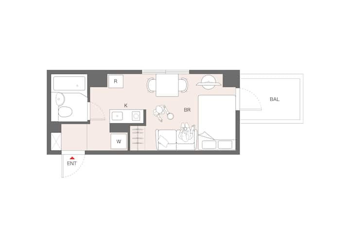 2 Guests / 4 Lines / Tourist Access / Wi-fi / 801 - Tokyo