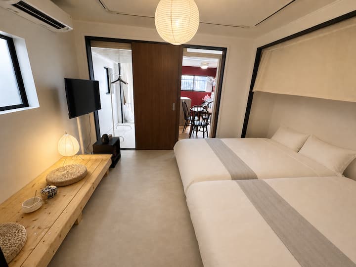 3 Min To Tsuruhashi St / Japandi House 4 Guests - Umeda Station - Osaka