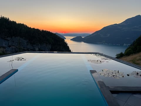Villa Tauris Lake Lucerne Spa Pool and Views