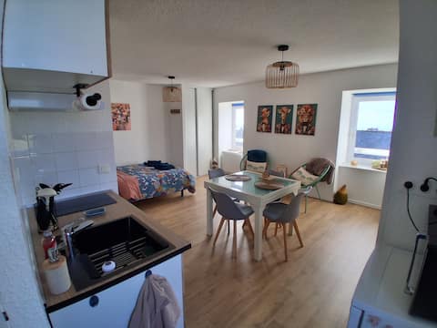 Top Airbnb: Cozy studio near beaches sea view private parking à Trébeurden