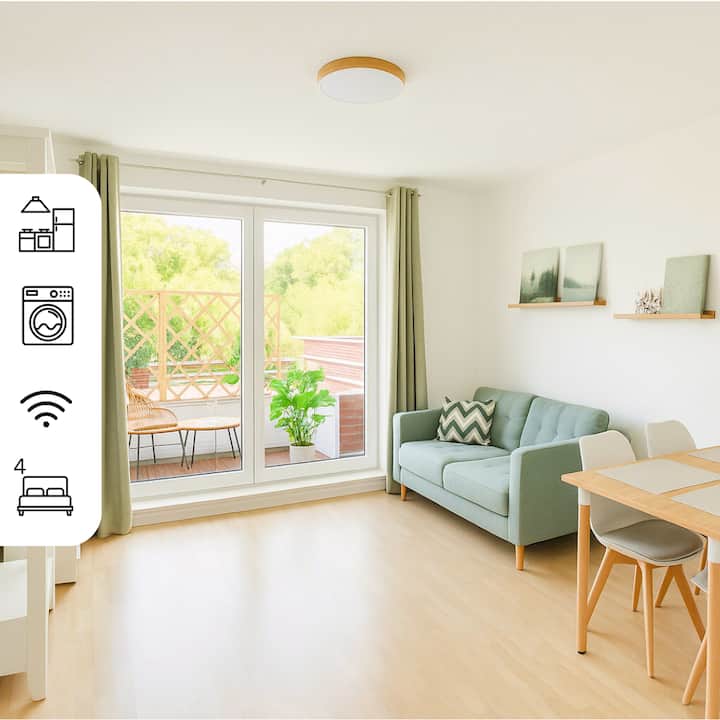 Zen Apartment | 2sz | 4 Betten | Küche | Terrasse - Bremen