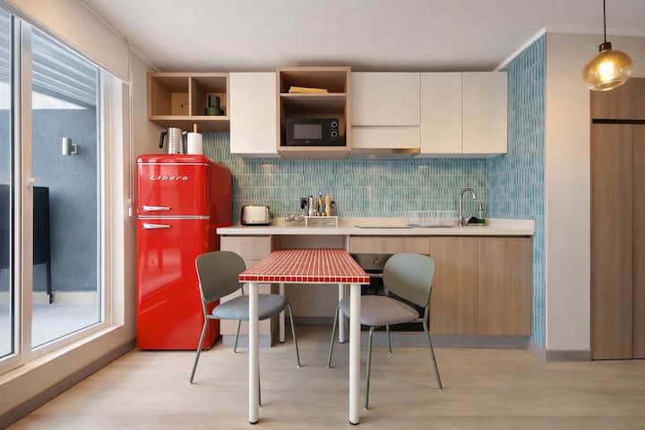 Sunny Downtown Studio With Private Terrace, Bbq - Valparaíso