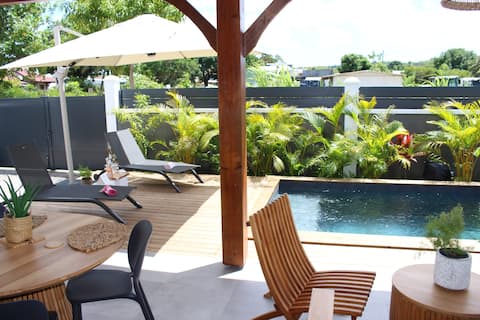 Kaza Kigélia Villa with private pool Grand-Bourg