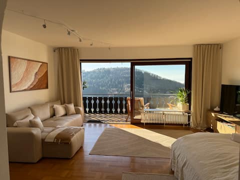 Successful Airbnb property: Panoramic apartment above the clouds – balcony & tranquility in Sasbachwalden