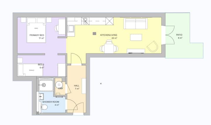 Floor plan for Apartment two
