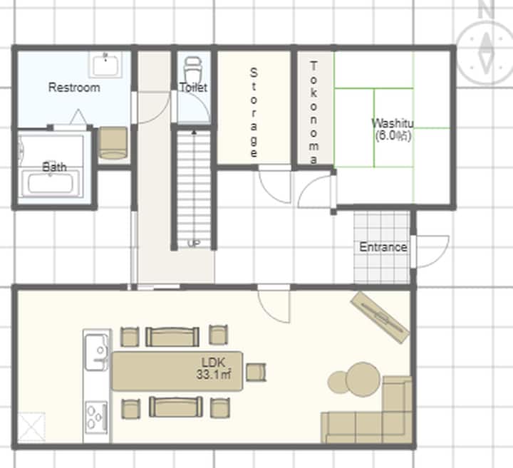 Okayama｜146㎡ 4br| Max 11｜2p｜2toilet｜washer Dryer - Okayama