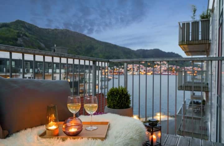 Stor Moderne Leilighet Med Sjøutsikt - Bergen
