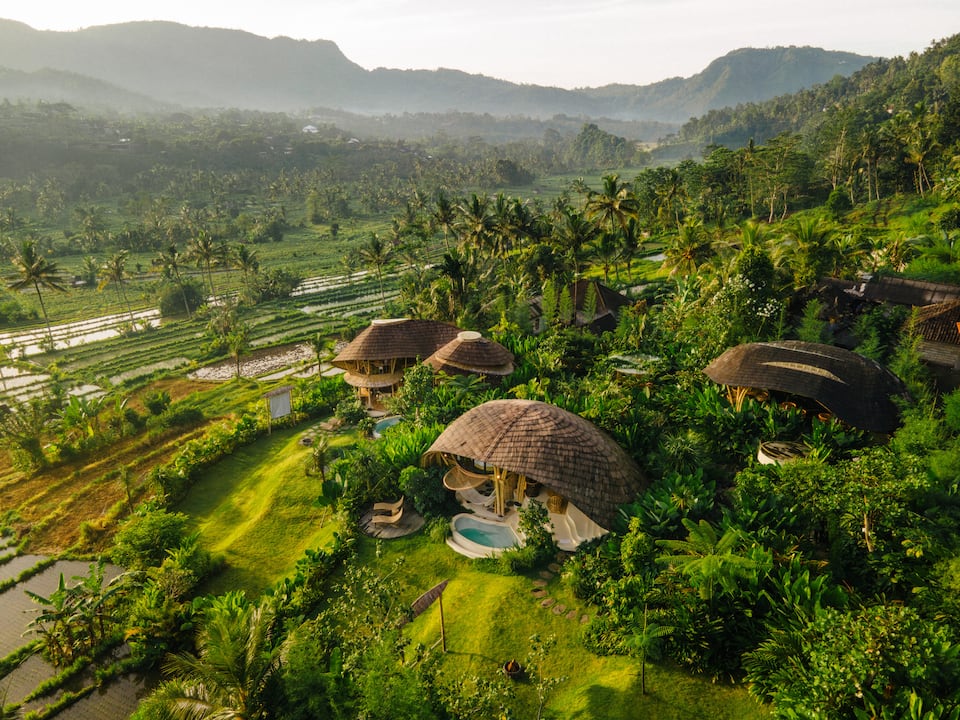 A bamboo villa facing Mount Agung, Sidemen, Bali, Indonesia, photo 9 of 10