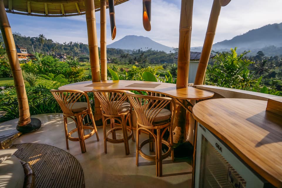 A bamboo villa facing Mount Agung, Sidemen, Bali, Indonesia, photo 10 of 10