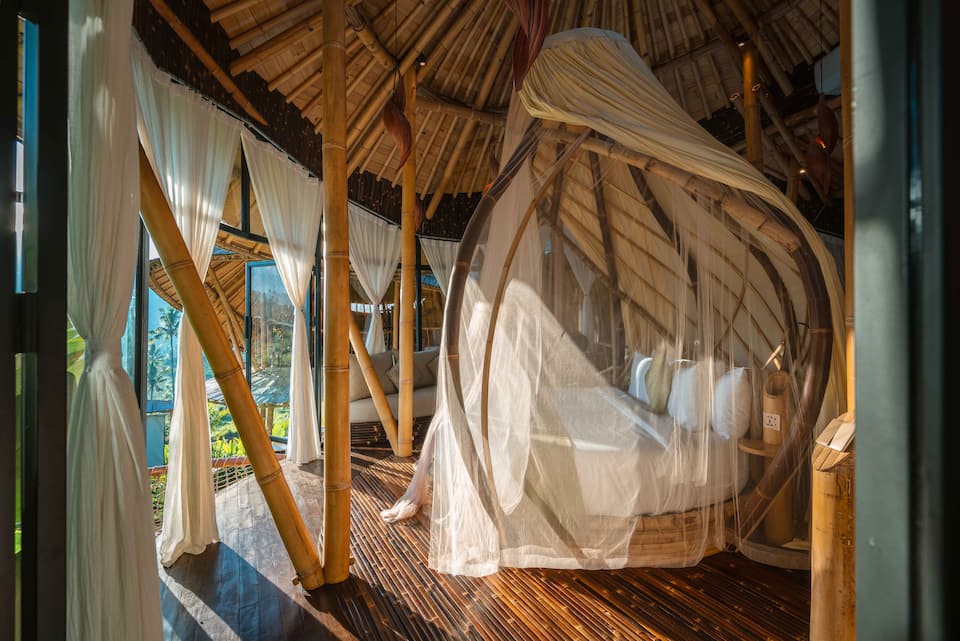A bamboo villa facing Mount Agung, Sidemen, Bali, Indonesia, photo 8 of 10