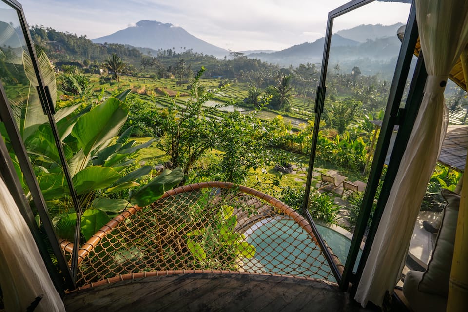 A bamboo villa facing Mount Agung, Sidemen, Bali, Indonesia, photo 6 of 10