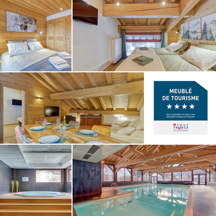 LE BUET Apartment 
skis on your feet, Pool & Spa