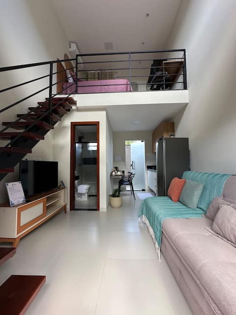 Top performing Airbnb: Modern Duplex Loft • 50m from the Beach • Air Conditioning • Wi-Fi in Santo Antônio De Jesus