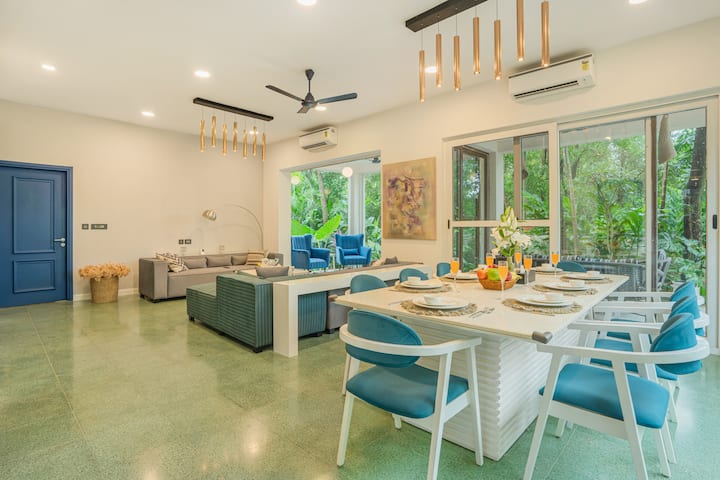 ELIVAAS Mayberry VK · Elegant 3-BHK Villa with Pool, TV Lounge & Gazebo