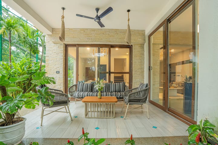 ELIVAAS Mayberry VK · Elegant 3-BHK Villa with Pool, TV Lounge & Gazebo