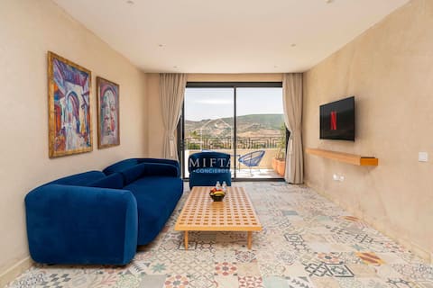 Top performing Airbnb: La Signature - Large Balcony, Nature & Pool + Breakfast in Fahs Anjra Province