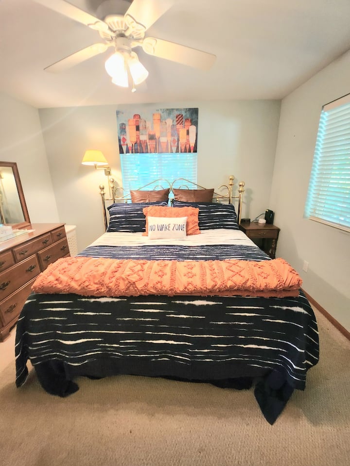 King size bed on main level