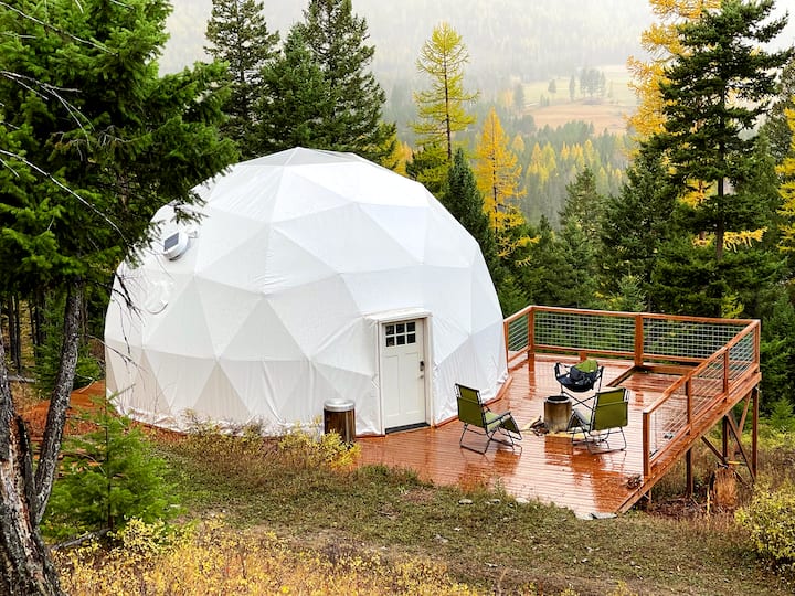 Off-grid Dome Near Ashley Lake • Stargazing + Fire - Montana