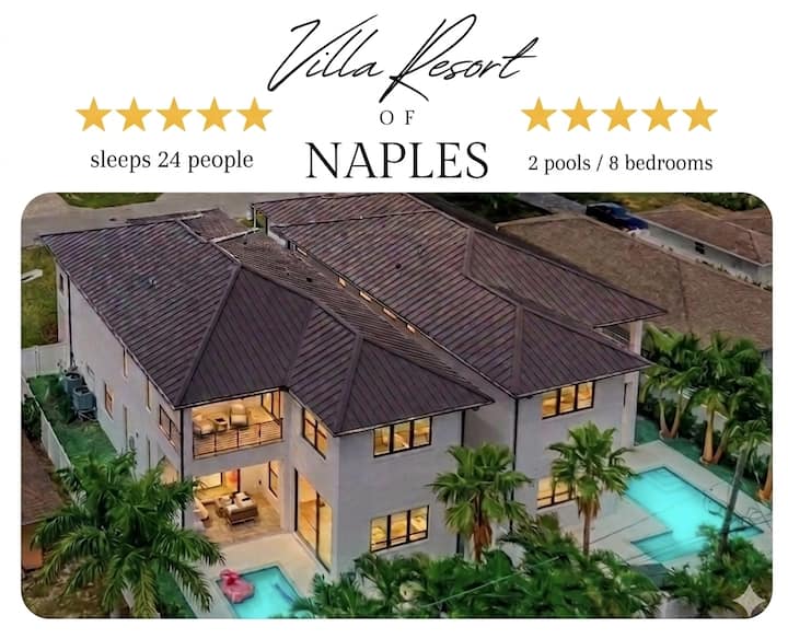 Naples Beach Luxury Estate-2 Homes/2 Heated Pools