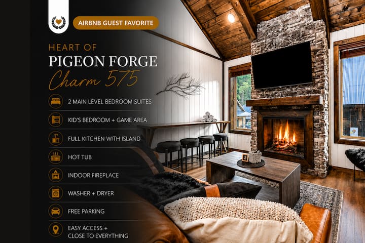 575: New|2 Main Level Suites|hottub|kid's Room|w/d - Pigeon Forge, TN