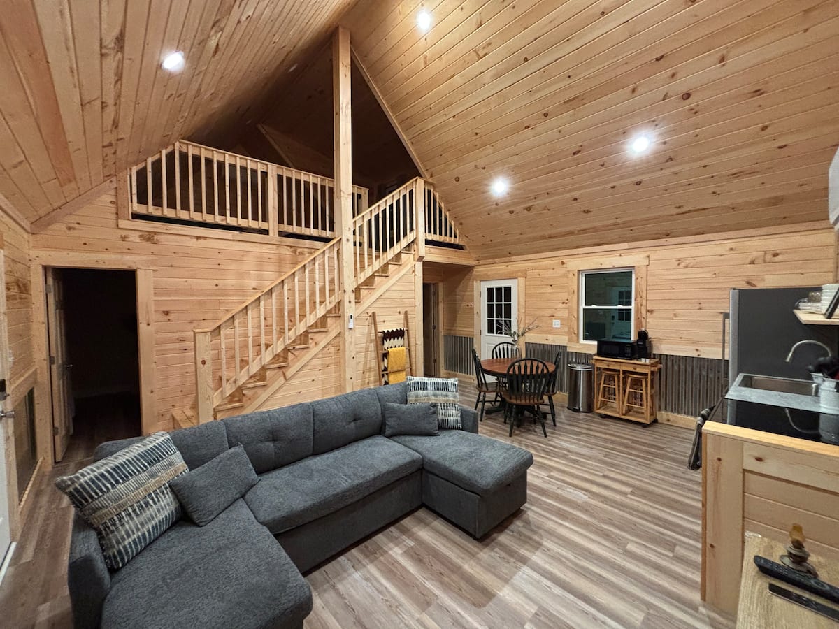 Open living area inside Rider's Retreat