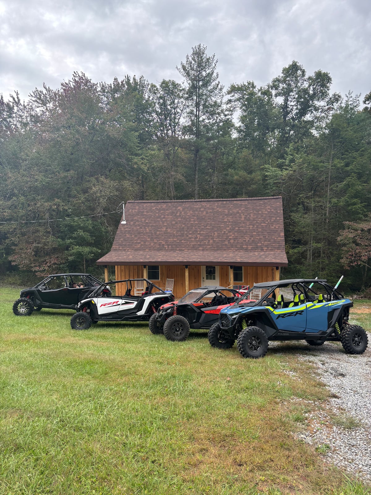 ATVs parked outside Rider's Retreat
