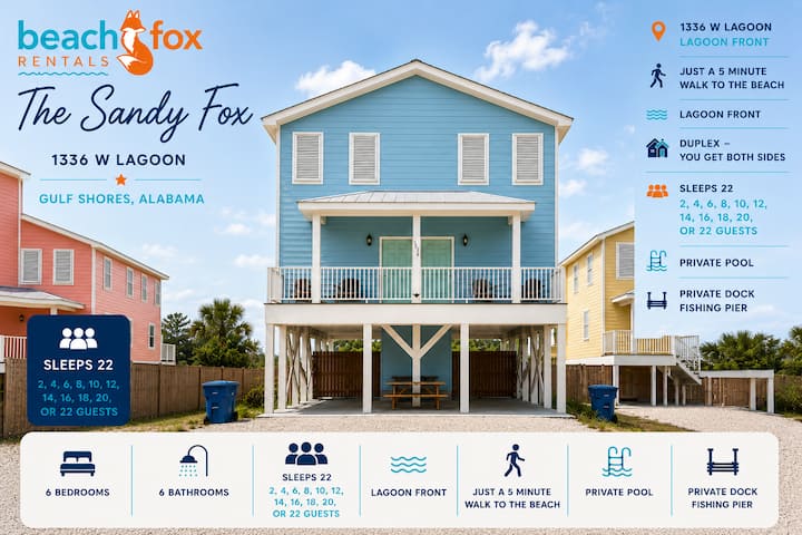 The Sandy Foxfamily-friendly Gulf Escape - Gulf Shores, AL