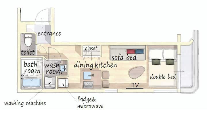 New丨3min From The Sta.丨easy Access To Tokyo丨3ppl - Gotanda Station - Shinagawa City
