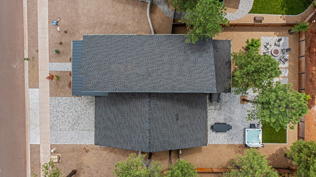 Aerial view of property