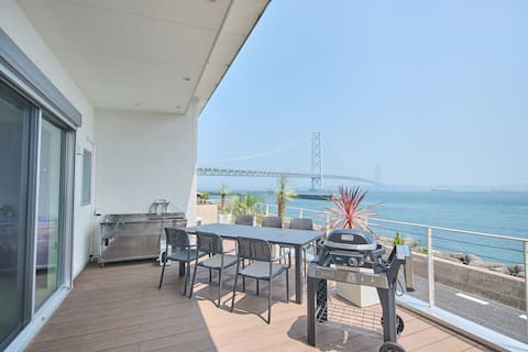 [Opening August 2025] Hot spring bath and stunning views of the Akashi Kaikyo Bridge | Over 100 m², 