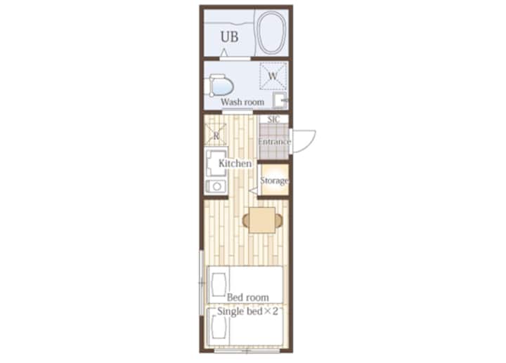 Clean Kencho-mae 8 Min/ 2 Beds 1 Futon / Sannomiya - 효고현