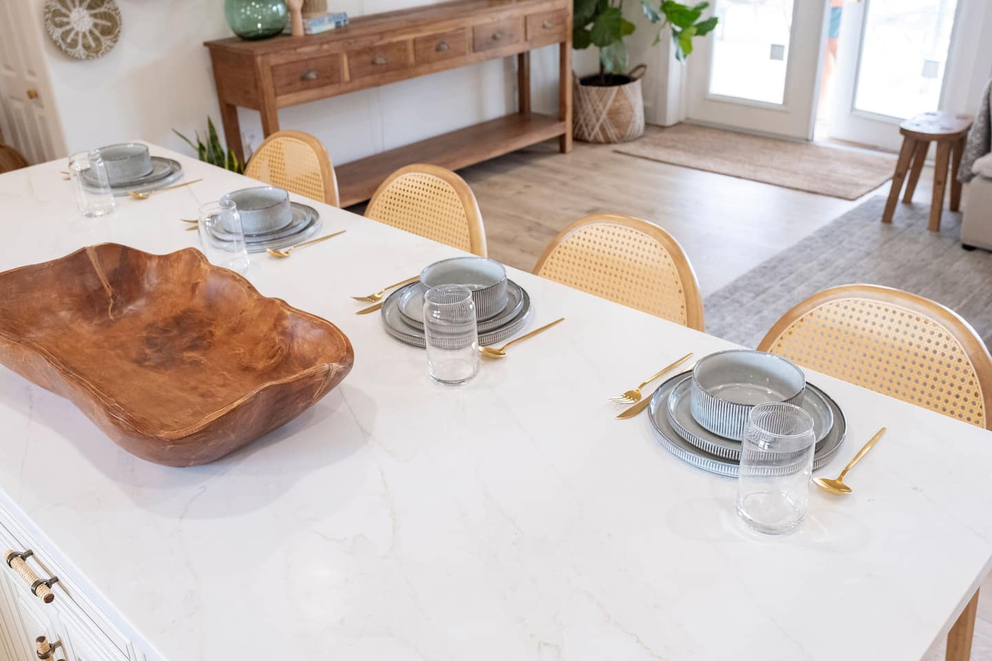 Dining area with island seating, Luxury Beach Haven, Palm Coast, Florida