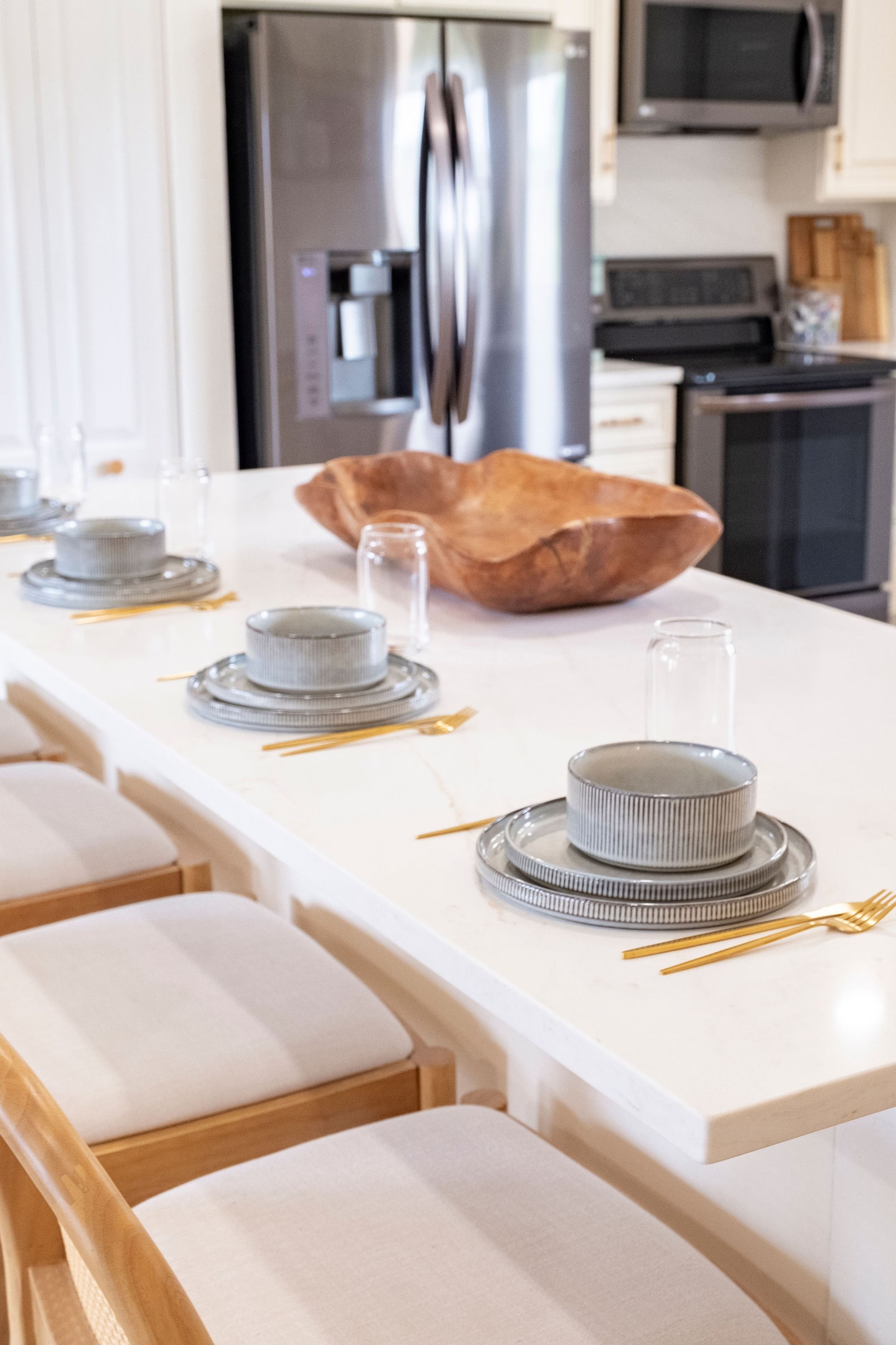 Dining area with island seating, Luxury Beach Haven, Palm Coast, Florida