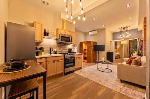 Successful Airbnb property: Private Manhattan Retreat | Sauna, Yard + King Bed in Hamilton Heights Sugar Hill