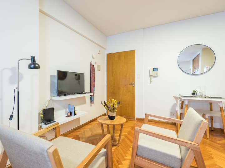 Квартира-студия в Recoleta с балконом