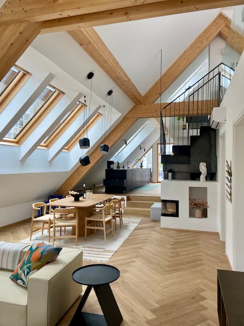 Airy attic with terrace