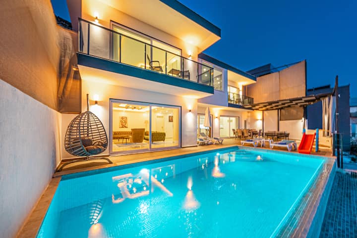 Kalkan Deniz Manzara Açık Havuz Ve Jakuzi - Kalkan
