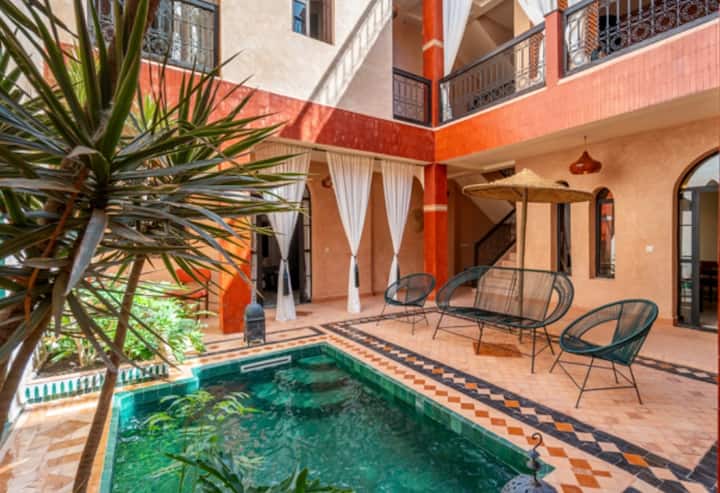 Sublime Riad Terracotta, Marrakech Cœur Médina. - Marrakech